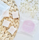 Pack of 4 Pretty Pink Natural Soy Wax Melt Cubes Scented in Awaken - a Laundry Scent. 